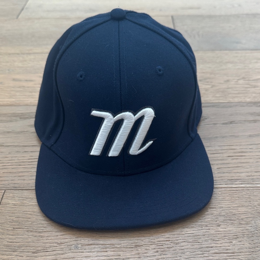 Marucci Navy Blue Flat Bill Baseball Cap